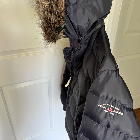 SALE! Closet Clearout! Ralph Lauren Polo Jeans Co navy puffer jacket size Medium - Picture 5 of 8